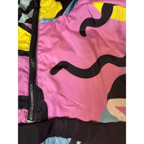 Reason Men’s RELAX ANORAK 80s Colorful Pullover Hoodie Windbreaker Jacket Large - Picture 4 of 16